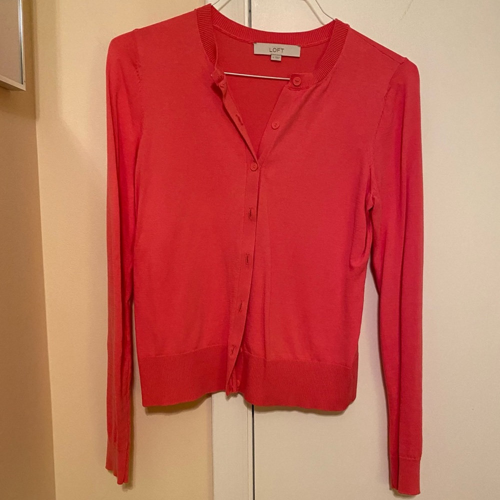 Pink Ann Taylor LOFT Cardigan